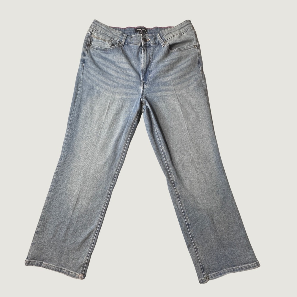 Nautica Jeans Womens 14 Blue NJ4150012 Straight Leg Stretch Light Wash Denim